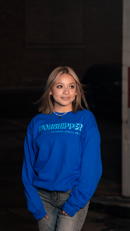 BLUE Worshipper In Spirit and In Truth Sweatshirt