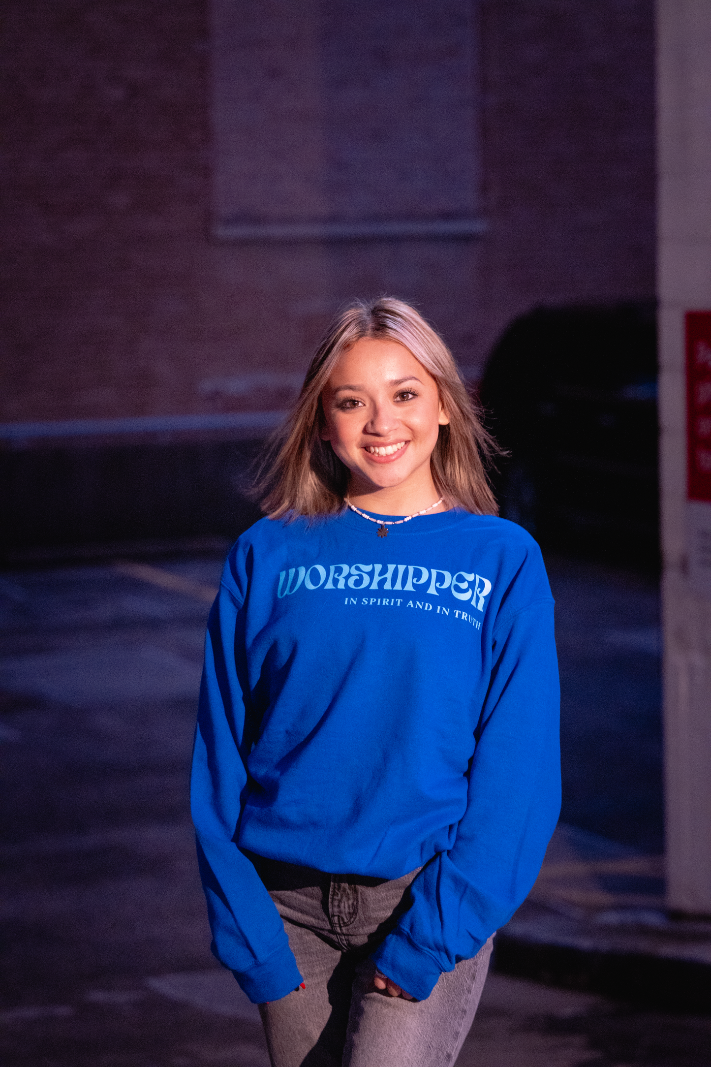 BLUE Worshipper In Spirit and In Truth Sweatshirt