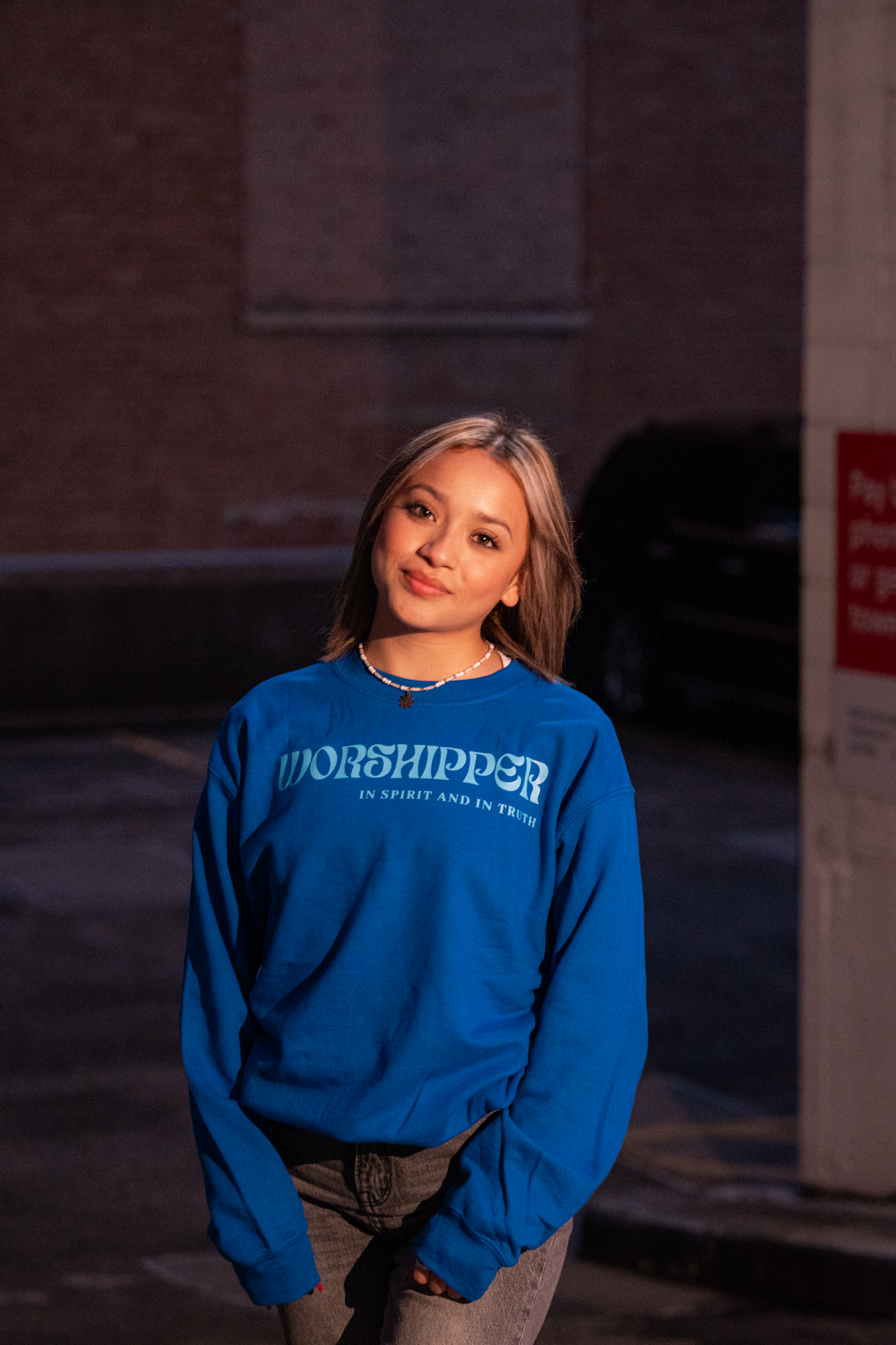 BLUE Worshipper In Spirit and In Truth Sweatshirt